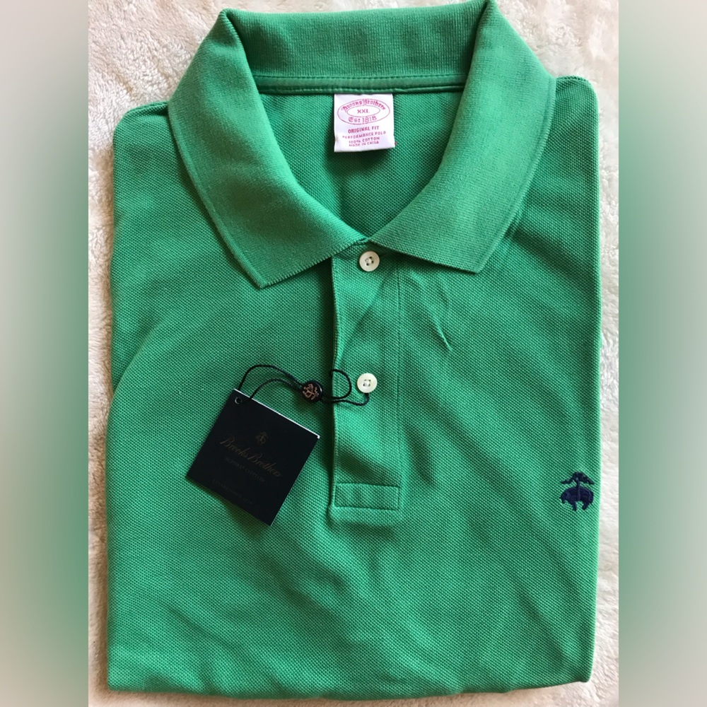 Kelly Green Polo Shirt by Brooks Brothers